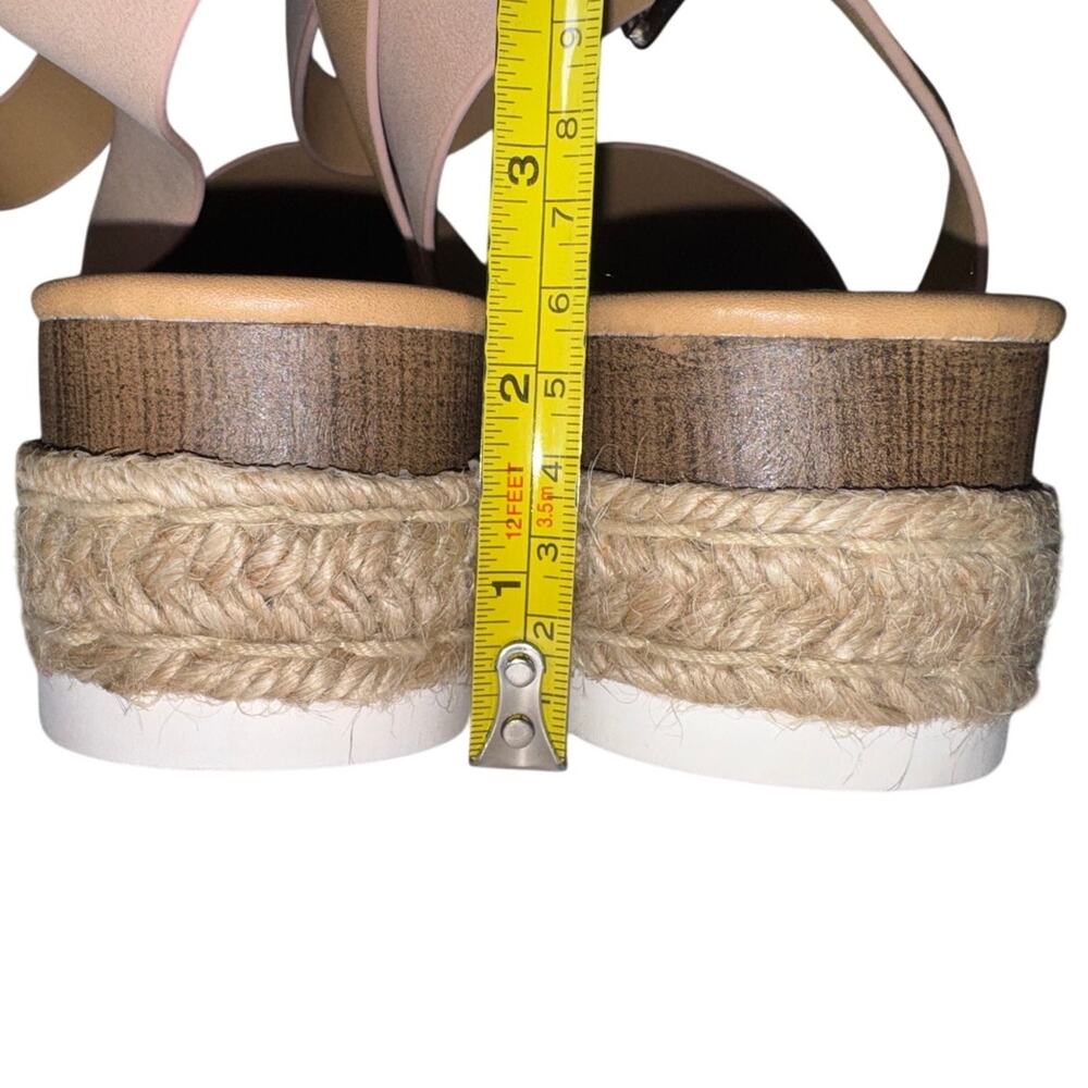 Soda Espadrille Sandals 9 Rose Nude Casual Platform Buckle Strap NWOT - Picture 4 of 5
